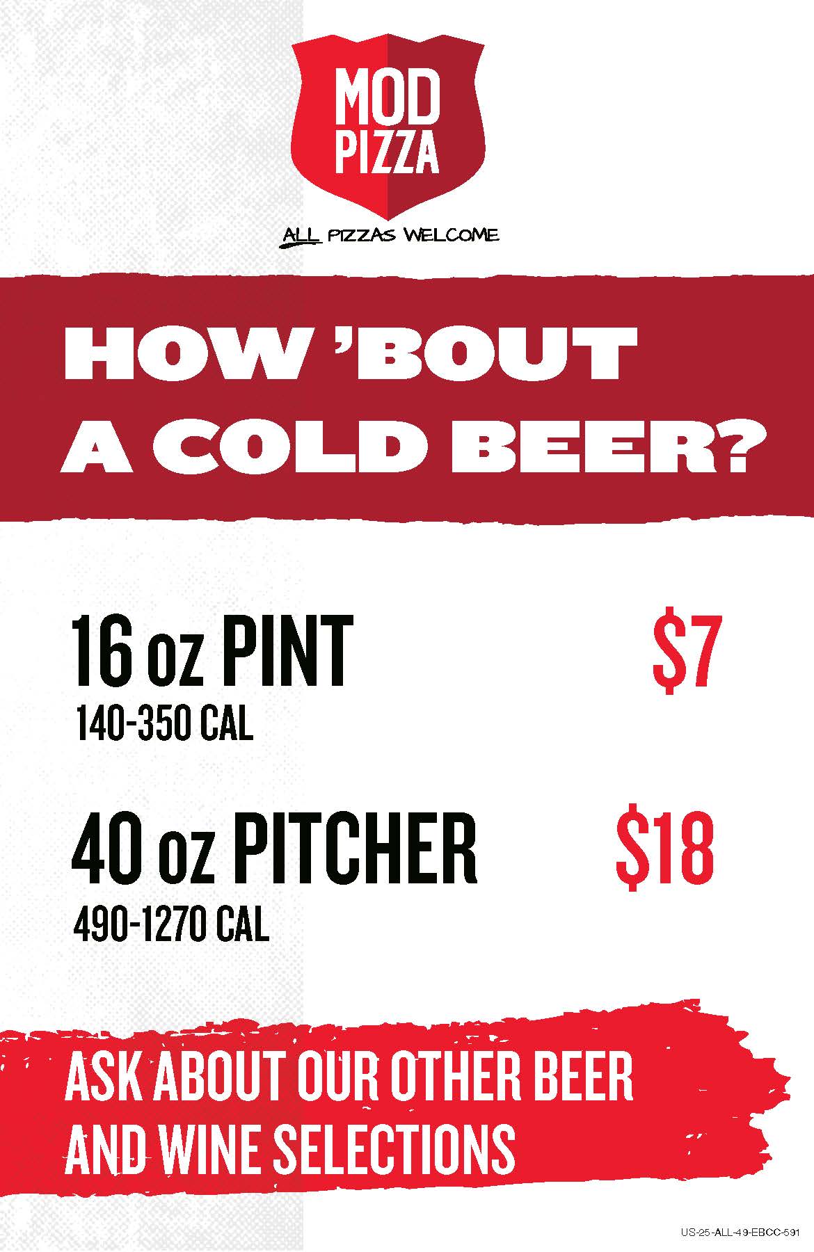 Show details for Draft Beer Easel Back - Variable Pricing