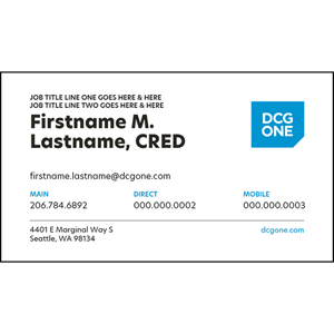 Show details for Business Card - DCG ONE